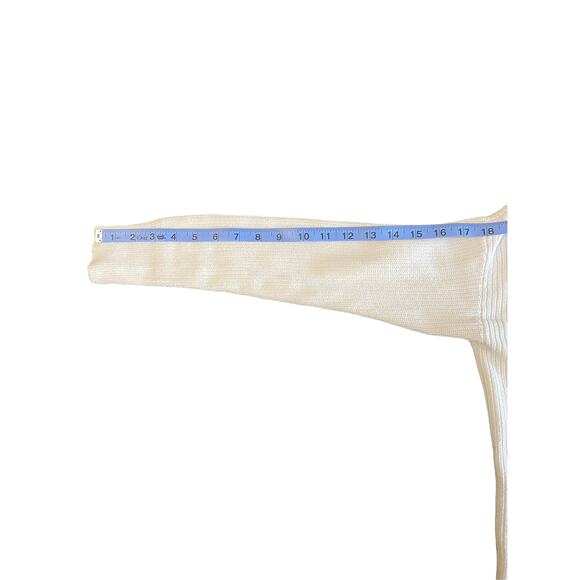 Gap Sweater Women's V-Neck White Basic Long Sleeve Cable Knit Cabin Small - Picture 9 of 10